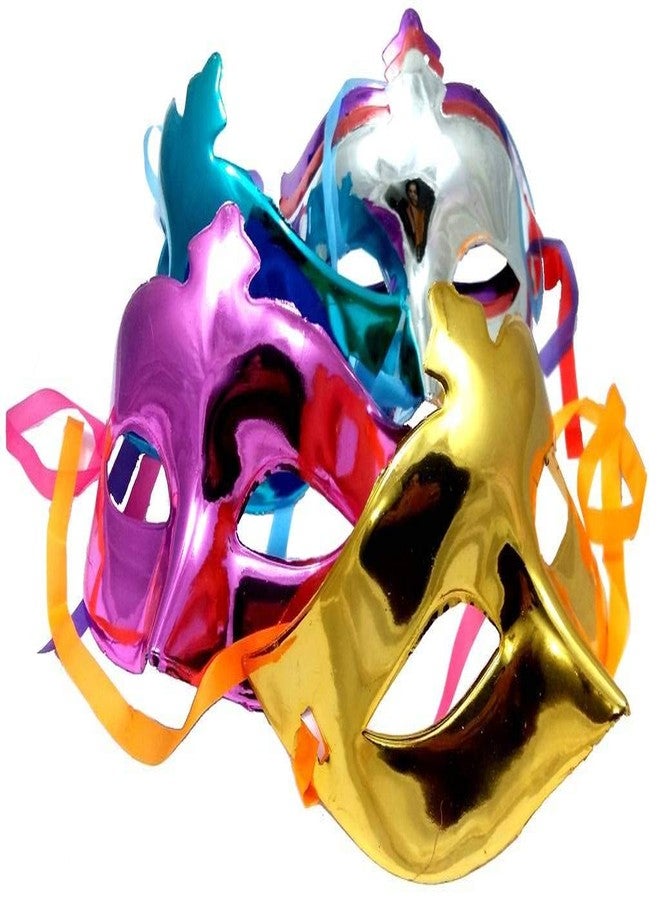 Evisha Colouful Eye Mask for Halloween/Xmas Party,Birthday Party/Adult Party for Men and Women Masquerade Ball Mask Venetian Party (Pack of 6 mask) - Image 1